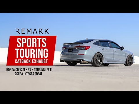 Remark Catback Exhaust Burnt Stainless Steel Tip Acura Integra / Honda Civic Si Sedan 2022-2025| RK-C2076H-08TM