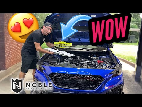 Noble AR Style Pulley Cover in Black with Red WRX - 2022-2025 WRX