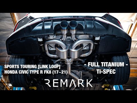 Remark Sports Touring Titanium Catback Exhaust w/ Front Pipe Honda Civic Type R 2017-2021 | RK-C2076H-01LT