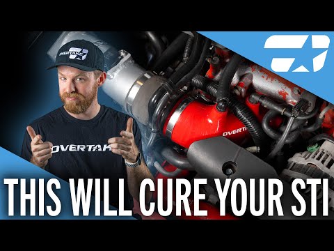 Overtake Silicone Turbo Inlet Hose Red Subaru WRX 2002-2007 / STI 2004-2021 | A10222RED