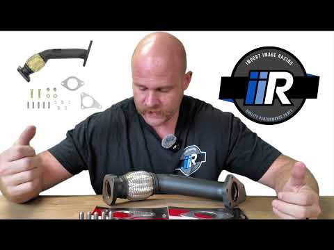 GrimmSpeed Black Ceramic 2-Bolt Up-Pipe for EJ WRX & STI | GRM.1099.1.BLK