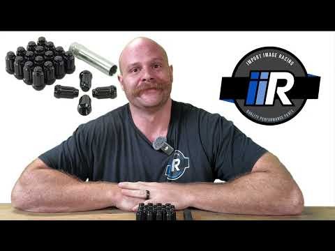 Noble Black Lug Nuts M12x1.5 | 35mm 6-Spline Wheel Lug Nut Set of 20 | N-12x1.5-BLK-KIT