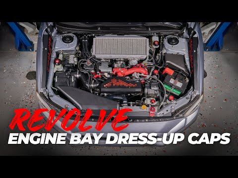 IAG Revolve Engine Bay Dress-Up Cap Kit Blue Subaru STI 2015-2021 | IAG-ACC-5404BKBL