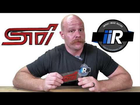 JDM Station STI Orange Emblem w/ Matte Black Border Subaru WRX 2015-2026 & STI 2015-2021