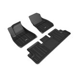 3D MAXpider 2020-2021 Tesla Model 3 Elitect 1st & 2nd Row Floormats - Black