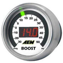 AEM 52mm Digital Boost & Vacuum Gauge 30-50PSI