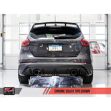 AWE Track Cat Back Exhaust Chrome Silver Tips Ford Focus RS 2016-2018