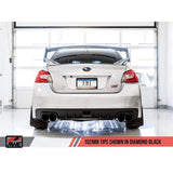 AWE Track Cat Back Exhaust Subaru WRX / STI Sedan 2011-2021 Diamond Black Quad Tips 102mm