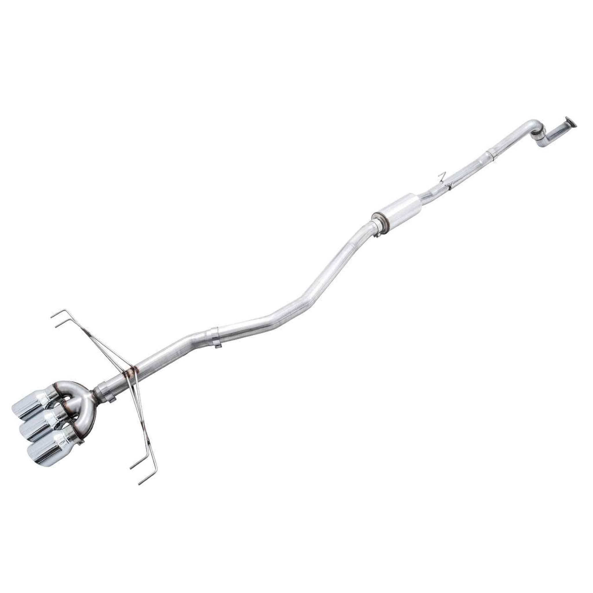 AWE Track Edition Cat Back Exhaust w/Front Pipe & Triple Chrome Silver Tips Honda Civic Type R 2017-2021 | 3020-52000