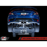 AWE Track Edition Exhaust w/Front Pipe & Dual Diamond Black Tips Honda Civic Si 2017-2020