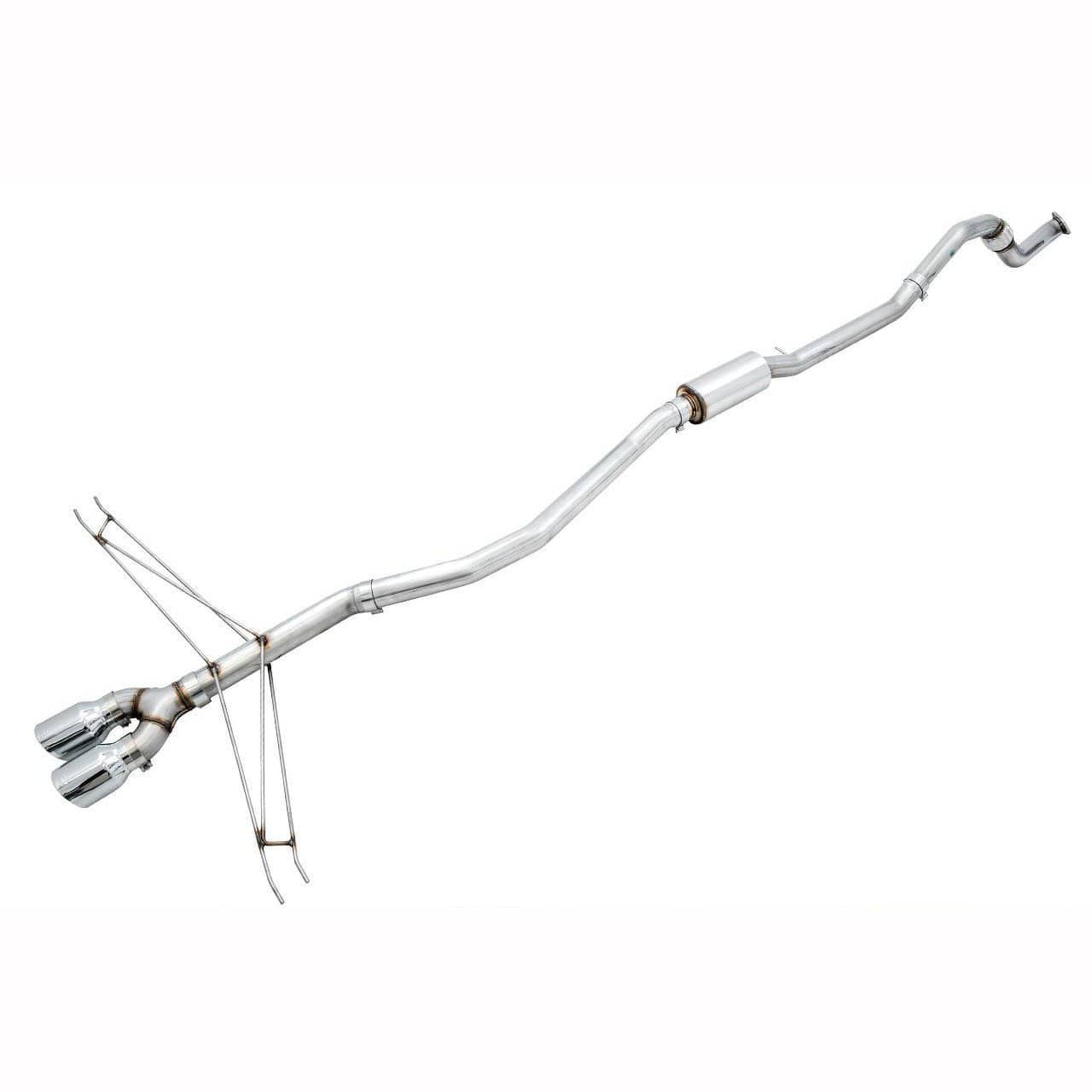 AWE Track Edition Exhaust w/Front Pipe & Triple Chrome Silver Tips Honda Civic Si 2017-2020 | 3020-52008
