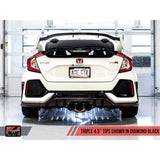 AWE Track Edition Exhaust w/Front Pipe & Triple Diamond Black Tips Honda Civic Type R 2017-2021