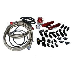 Aeromotive Top Feed High Flow Billet Fuel Rail Kit Red WRX 2002-2014 / STI 2007-2016 | 14135