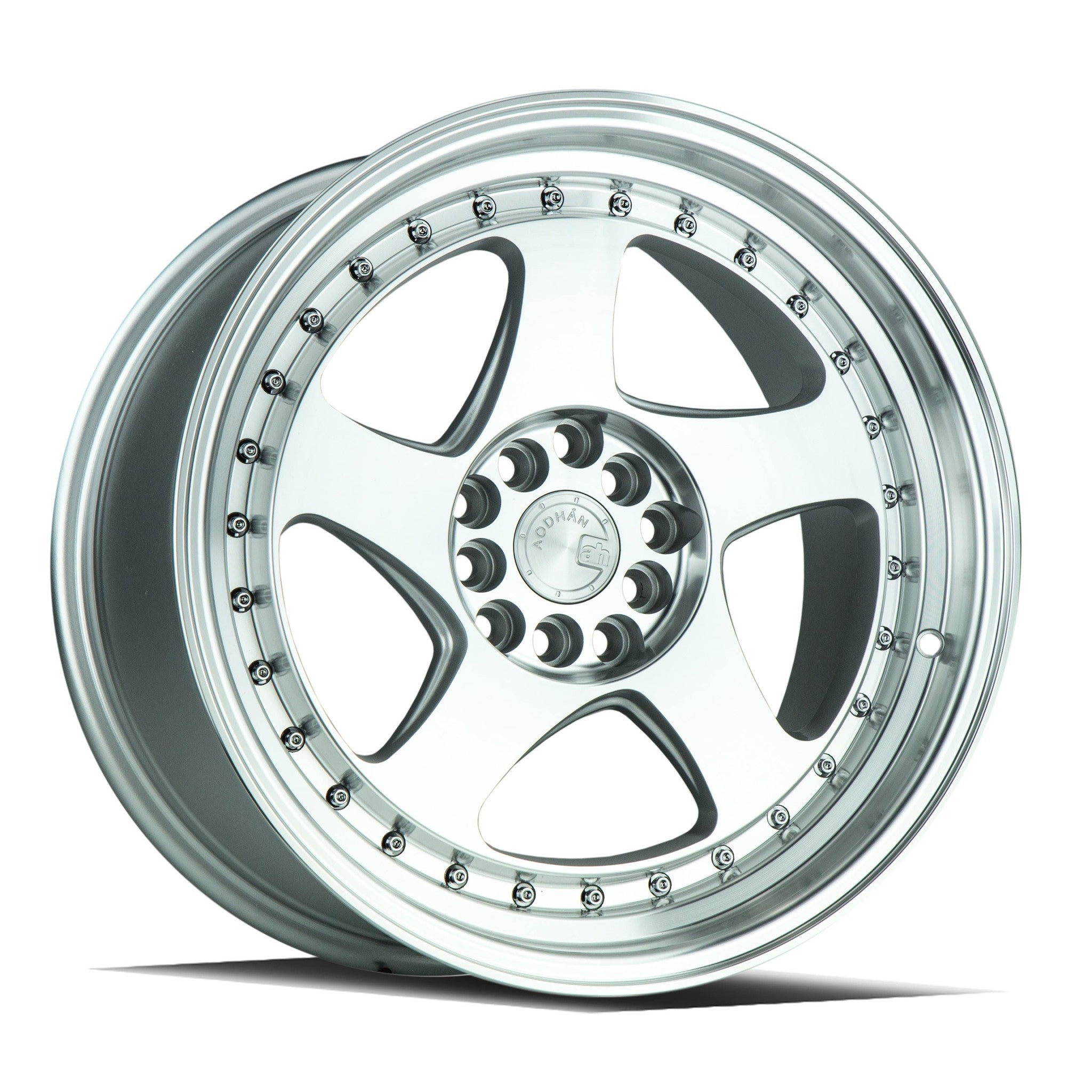 AodHan AH01 Silver Machined Face And Lip Wheel 17x9 25mm 5x100/114.3