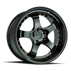 AodHan AH03 Wheel Full Black (Gold Rivet) 17x9 5x100/114.3 73.1 Bore 25mm