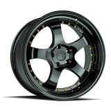 AodHan AH03 Wheel Full Black (Gold Rivet) 18x9.5 5x114.3 73.1 Bore 30mm
