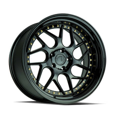 AodHan DS01 Gloss Black W /Gold Rivets Wheel 19x10.5 22mm 5x114.3