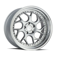 AodHan DS01 Silver Machined Lip w/Chrome Rivets Wheel 18x9.5 15mm 5x114.3