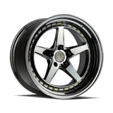 AodHan DS05 Wheel Black Vacuum W /Gold Rivets 18x9.5 5x100 73.1 Bore 35mm