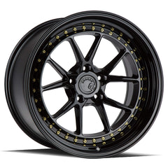 AodHan DS08 Gloss Black W /Gold Rivets Wheel 18x10.5 15mm 5x114.3