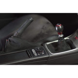 AutoStyled Black Alcantara Shift Boot w/ Red Stitching Standard Shifter Subaru STI 2008-2014