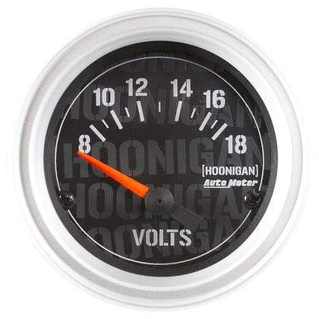 Autometer Hoonigan 52mm 18 Volt Full Electronic Voltage Gauge
