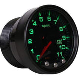 Autometer Tachometer Gauge, 0-11,000 RPM, Black Dial, Smoked Lens, Black Bezel, 2 1/16"