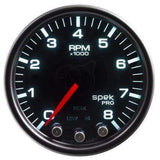 Autometer Tachometer Gauge, 0-8,000 RPM, Black Dial, Smoked Lens, Black Bezel, 2 1/16"