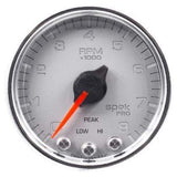 Autometer Tachometer Gauge, 0-8,000 RPM, Silver Dial, Clear Lens, Chrome Bezel, 2 1/16"