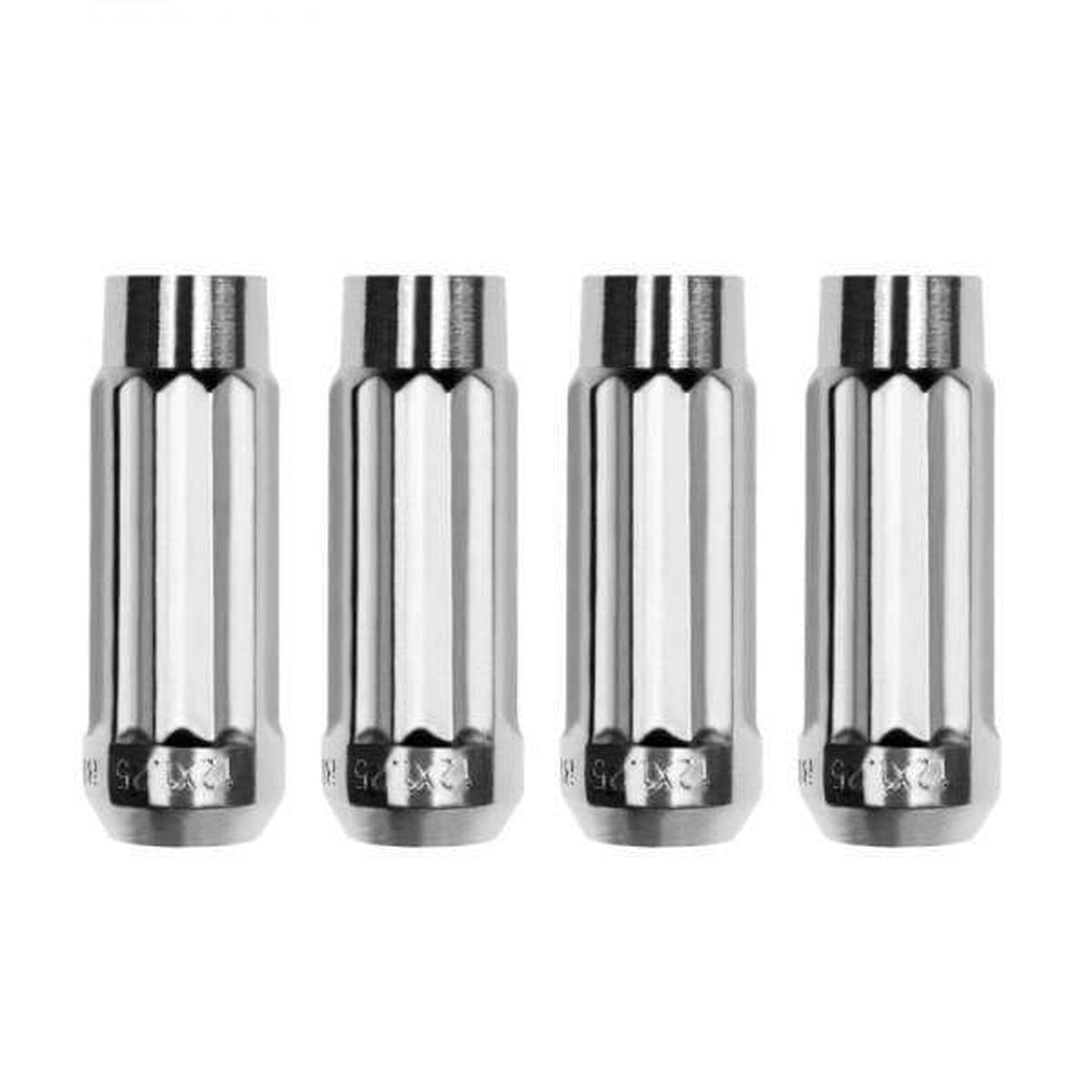 BLOX Racing 12-Sided P17 Tuner Lug Nuts 12x1.25 - Chrome Steel - Set of 20
