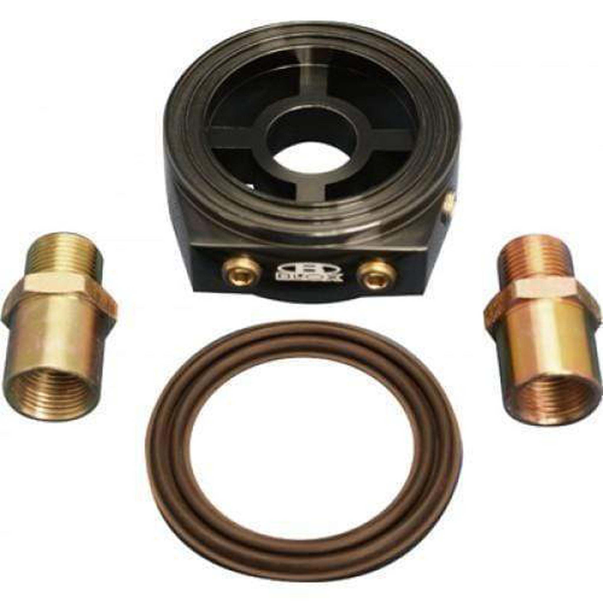 BLOX Racing Black Oil Filter Block Adapter / Oil Pressure / Oil Temperature Universal | BXGA-00105-BK