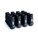 BLOX Racing Street Series Forged Lug Nuts - Flat Black 12 x 1.25mm - Set of 16