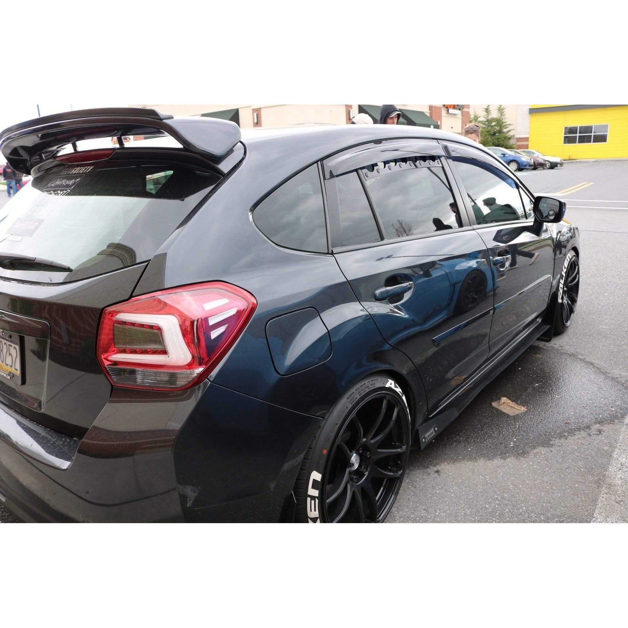 Billetworkz Window Vents Wire Mesh Subaru Impreza Hatchback 2012-2016 | BW-WV-SUB-GP-BK-WM