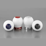Boomba White Round Engraved Shift Knob 270g - V2 Ford Fiesta ST 2014-2017