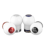 Boomba White Round Engraved Shift Knob 270g - V2 Ford Fiesta ST 2014-2017
