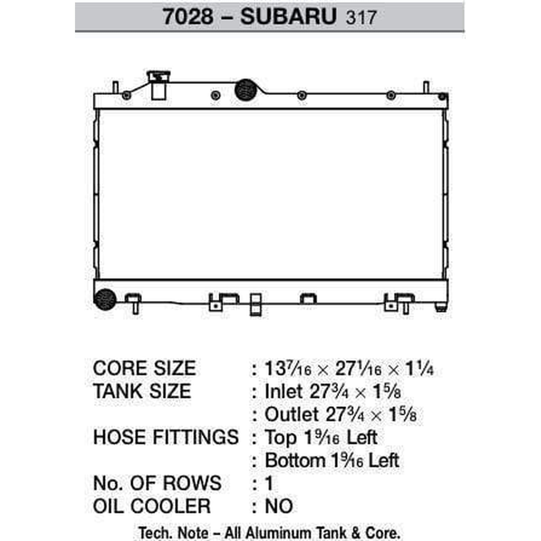 CSF Performance Radiator Subaru WRX/STI 2008-2021 | 7094