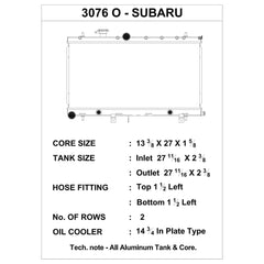 CSF Racing Radiator w/ Built-in Oil Cooler and Sandwich Plate Subaru WRX / STI 2002-2007