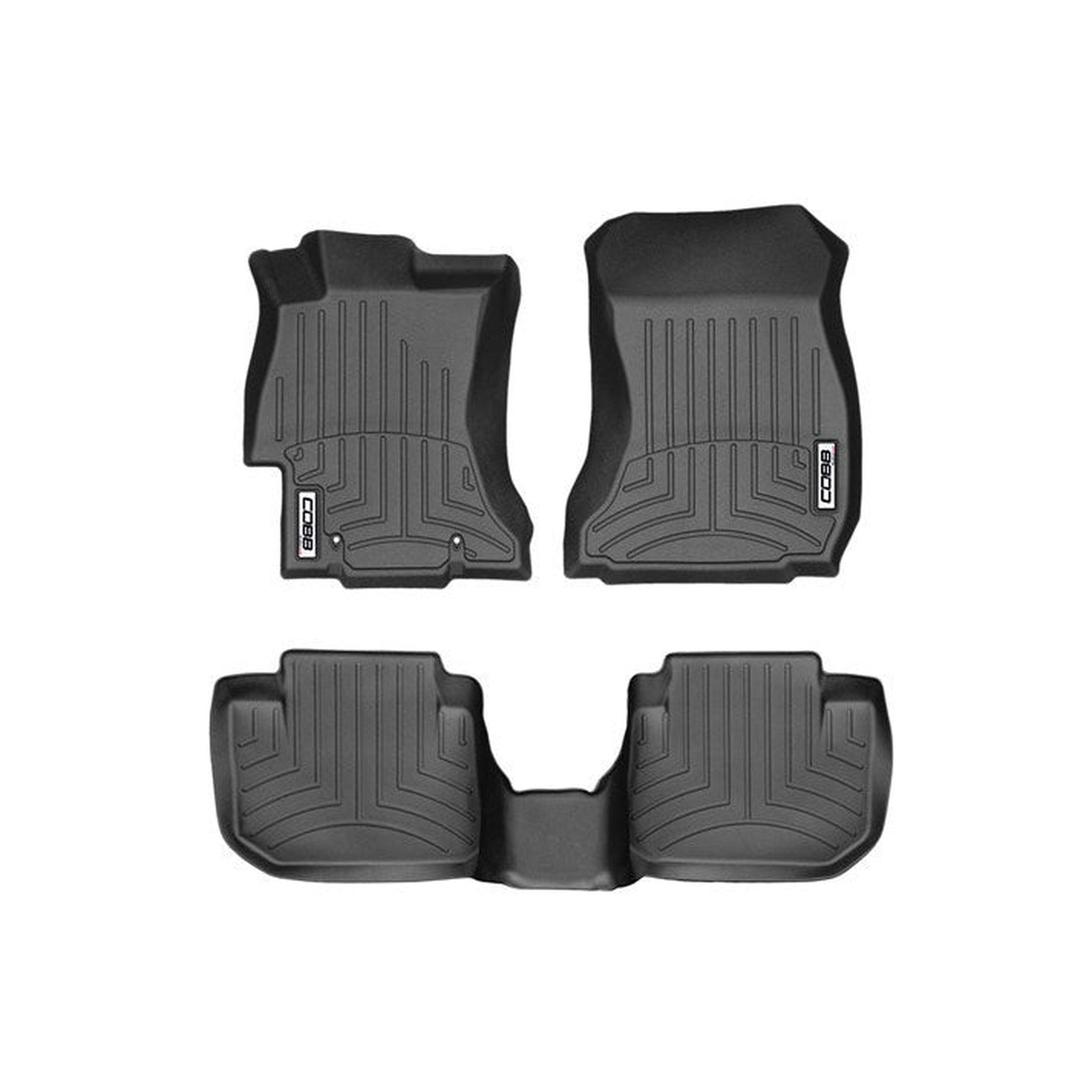 Cobb Front and Rear FloorLiner by WeatherTech Black Subaru WRX 2022+ | WT4417431-4411072