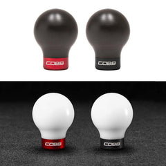 Cobb Stage 2+ Drivetrain Package Race Red Knob & Reverse Lockout Pull - White/Stealth Black Subaru STI 2004-2021 | 215X02P-RD-Knob-W-BK-Lockout