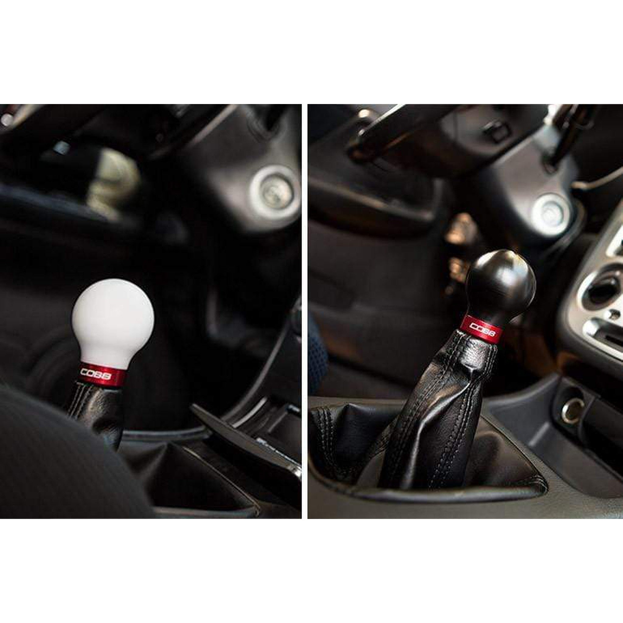Cobb Tuning Shift Knob White w/ Black 2002-2014 WRX / 2005-2009 Outback XT / Legacy GT / 2004-2008 Forester XT | 211350-W-BK