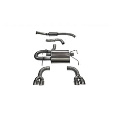 Corsa Polished Sport Cat Back Exhaust Subaru STI Hatchback Manual 2008-2014