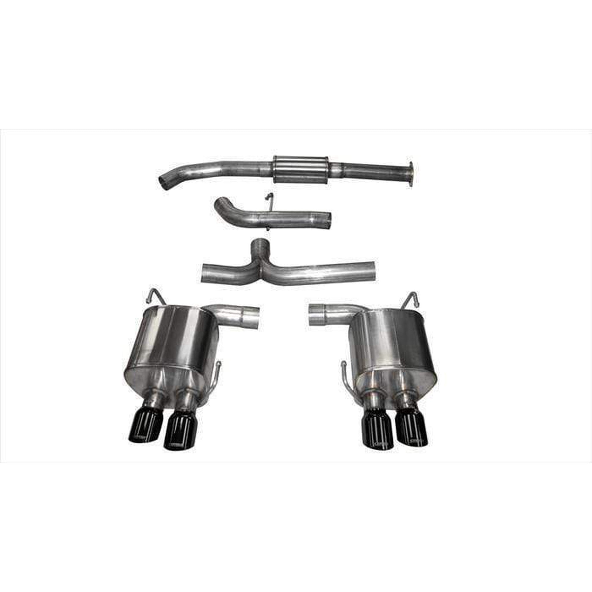 Corsa Sport Black Quad 3.5in Tips Cat Back Exhaust Subaru WRX / STI 2015-2021
