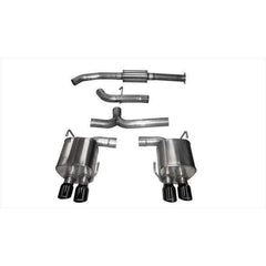 Corsa Sport Black Quad 3.5in Tips Cat Back Exhaust Subaru WRX / STI 2015-2021