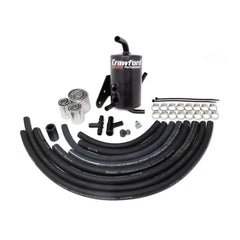 Crawford Air Oil Separator Kit - Single Chamber (V2): 08-14 WRX, 08+ STI, 05-09 LGT, 07-09 OXT, 07-13 FXT with Stock Location Turbo