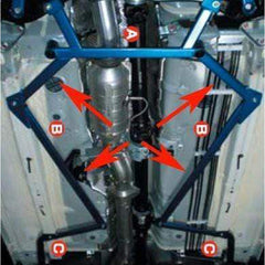Cusco Center Floor Power Brace Mitsubishi EVO X