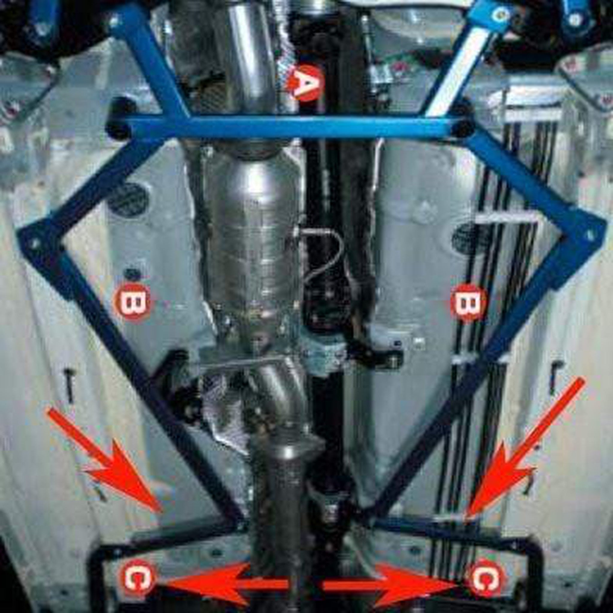 Cusco Floor Rear Side Power Braces Mitsubishi EVO X