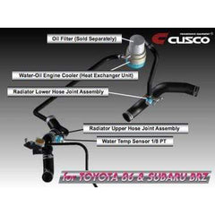 Cusco Water to Oil Engine Oil Cooler Scion FR-S 2013-2016 / Subaru BRZ 2013-2020