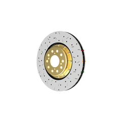DBA 5000 Front Drilled & Slotted 2-Piece Rotor w/ Gold Hat Subaru STI 2004-2017 / WRX 2008-2014 | 5654GLDXS-10