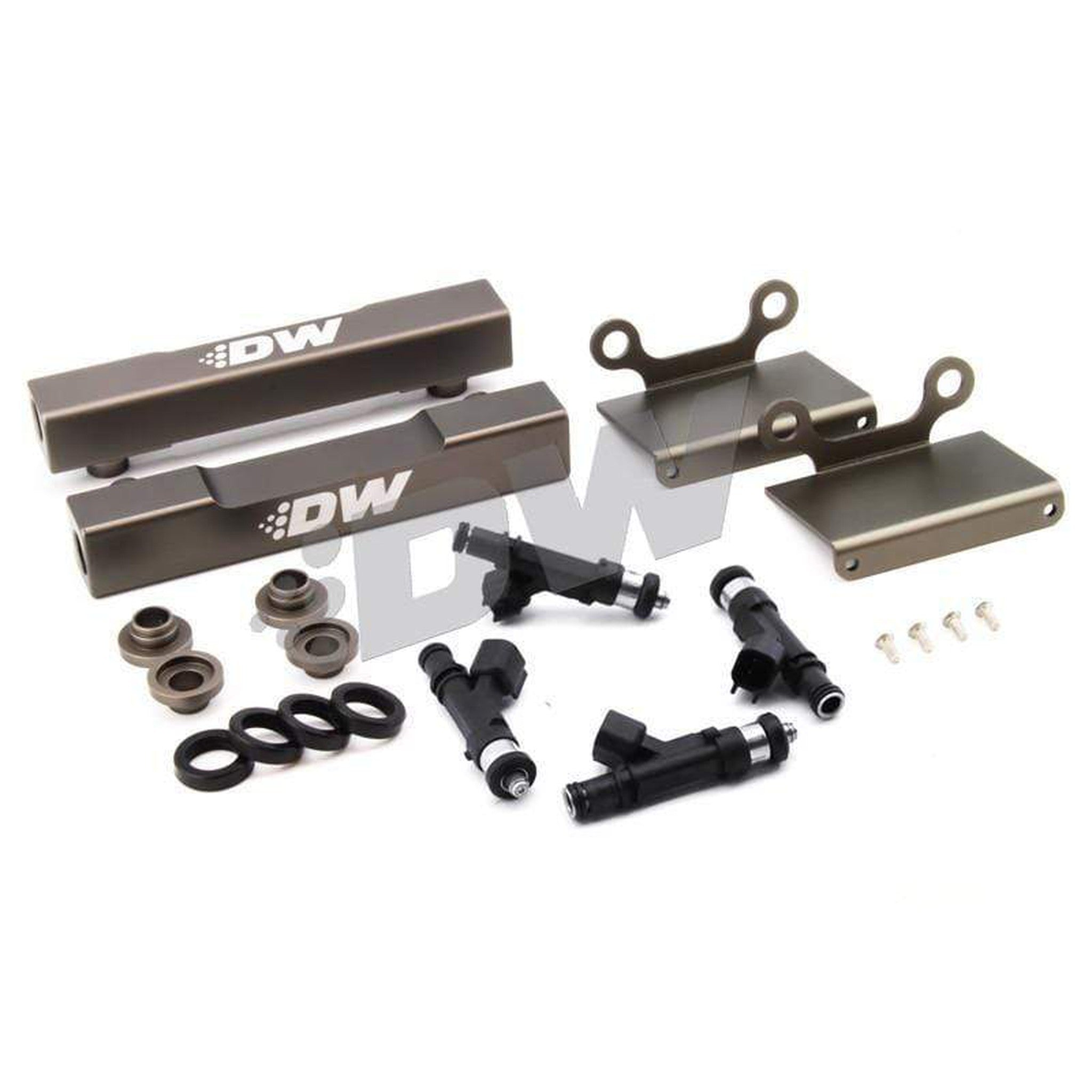 DeatschWerks Fuel Injectors 1200cc w/Top Feed Conversion Fuel Rails 2004-2006 STI / 2005-2006 Legacy GT