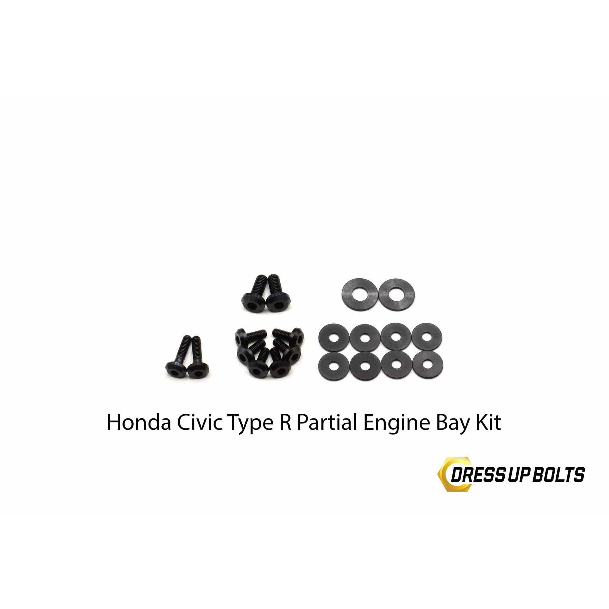 Dress Up Bolts Honda Civic Type R (2017-2019) Titanium Dress Up Bolt Partial Engine Bay Kit